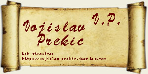 Vojislav Prekić vizit kartica